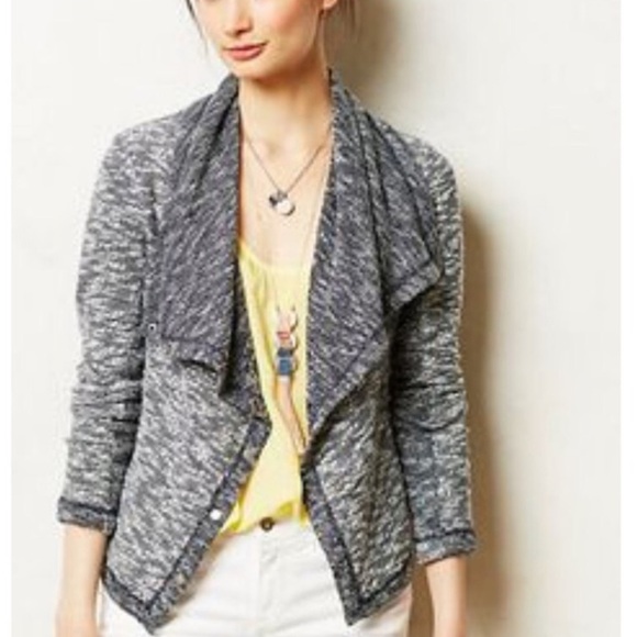 Anthropologie Saturday Sunday Terry Moto Jacket - Picture 1 of 12